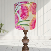 ijustlovethatfabric Lampshade - Australian Pink Gum Blossom on white fabric